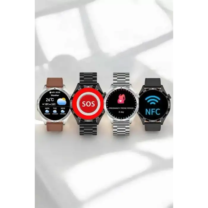 AsilTech Akıllı Saat Bildirim Görme Sesli Görüşme Çoklu Kordon GPS Takibi