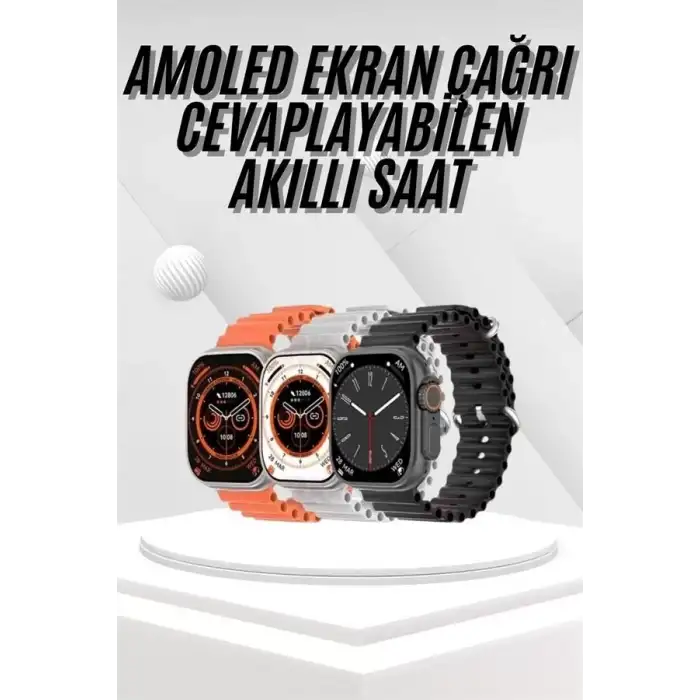 AsilTech Akıllı Saat Bleutooth Bağlantılı Akıllı Saat Amoled Ekran 49 MM