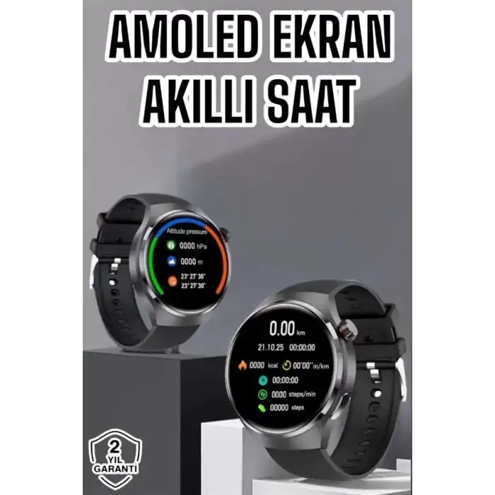 AsilTech Akıllı Saat Bluetooth Bağlantılı Amoled Ekran Uyku ve Sağlık Takibi Yeni Nesil
