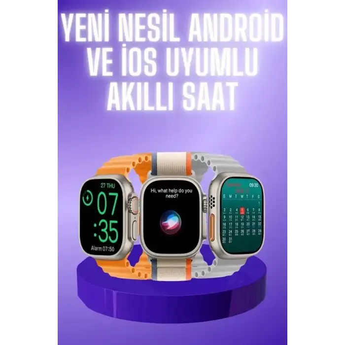 AsilTech Akıllı Saat Çok Fonksiyonlu Unısex Sosyal Medya Girişli Bluetooth Bağlantılı