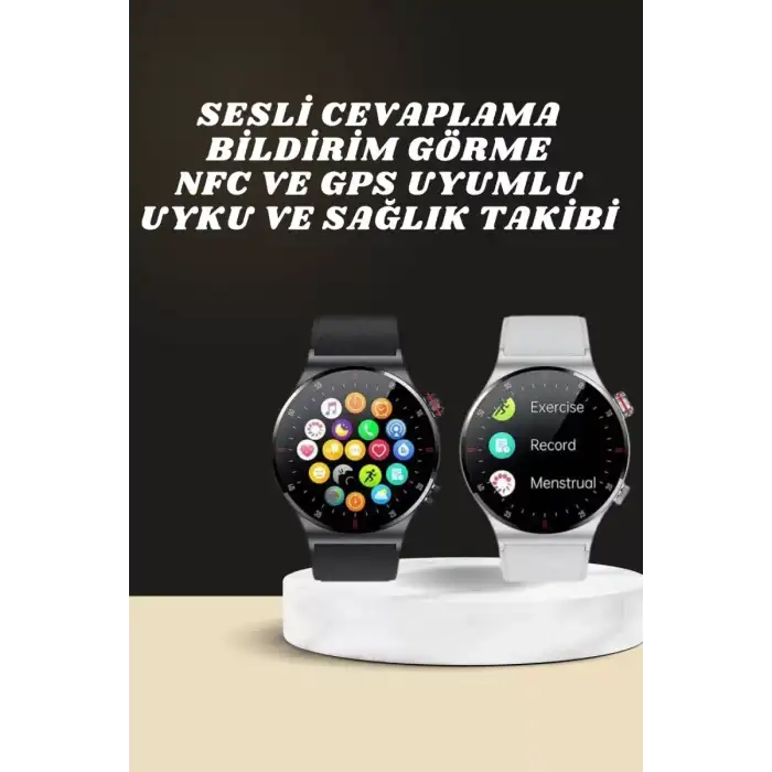 AsilTech Akıllı Saat Çoklu Kordon Seçeneği Amoled Ekran Çok Fonksiyonlu Bluetooth Bağlantılı
