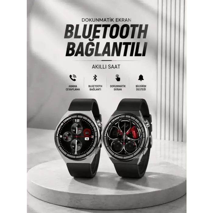 AsilTech Akıllı Saat Dokunmatik Ekran Sesli Görüşme ve Bildirim Görme Sağlık Takibİ