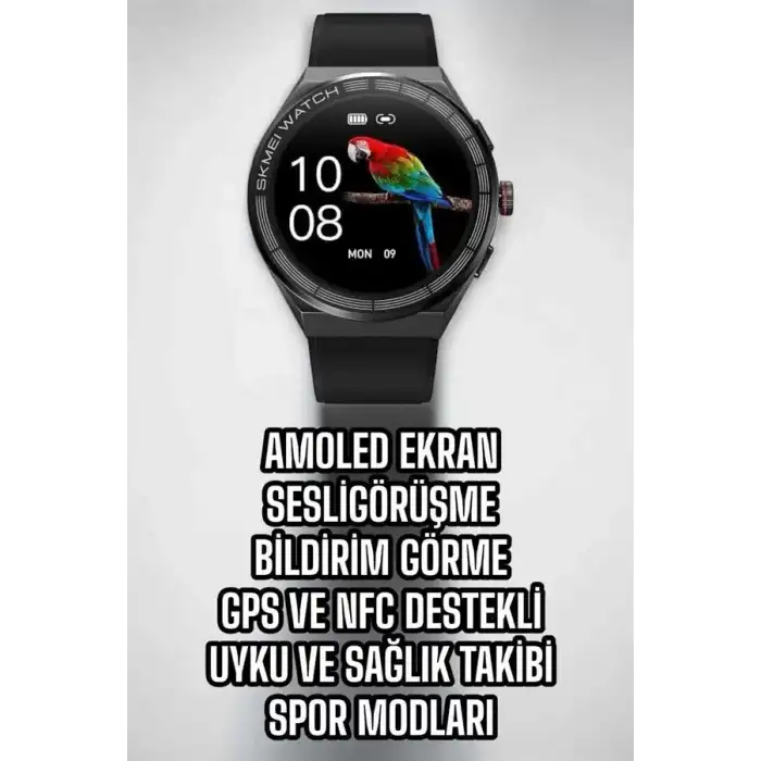 AsilTech Akıllı Saat Dokunmatik Ekran Sesli Görüşme ve Bildirim Görme Sağlık Takibi