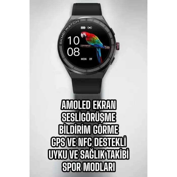 AsilTech Akıllı Saat Dokunmatik Ekran Sesli Görüşme ve Bildirim Görme Sağlık Takibi