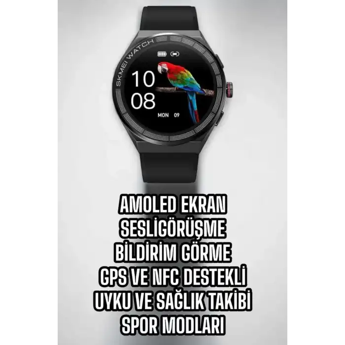 AsilTech Akıllı Saat Dokunmatik Ekran Sesli Görüşme ve Bildirim Görme Sağlık Takibİ