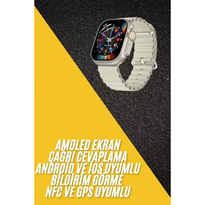 AsilTech Akıllı Saat Kol Saati Android ve İOS Uyumlu Nabız Ölçer Sesli Asistan Yeni Nesil