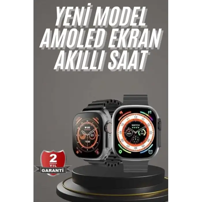 AsilTech Akıllı Saat Kordon Hediyeli Güçlü Batarya Kapasiteli Titreşimli Bildirim Görme Unisex