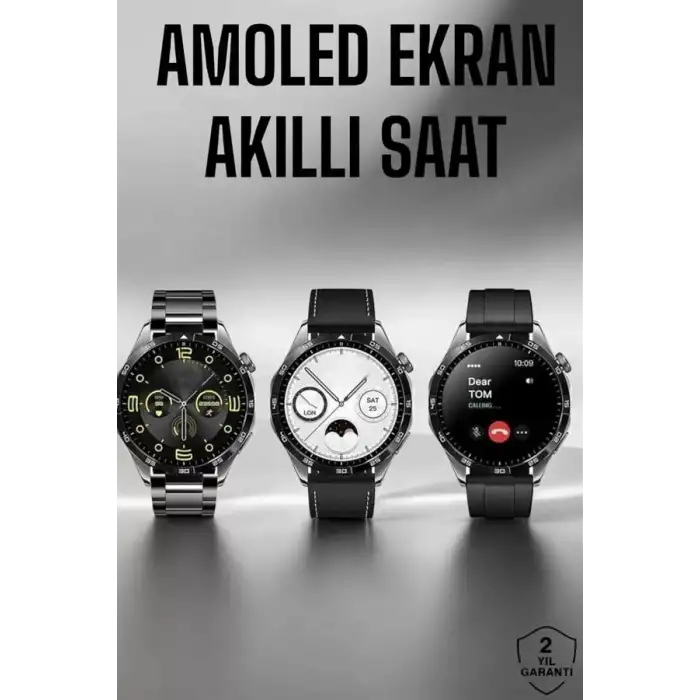 AsilTech Akıllı Saat Metal Kordonlu GPS ve NFC Uyumlu Arama Cevaplayan