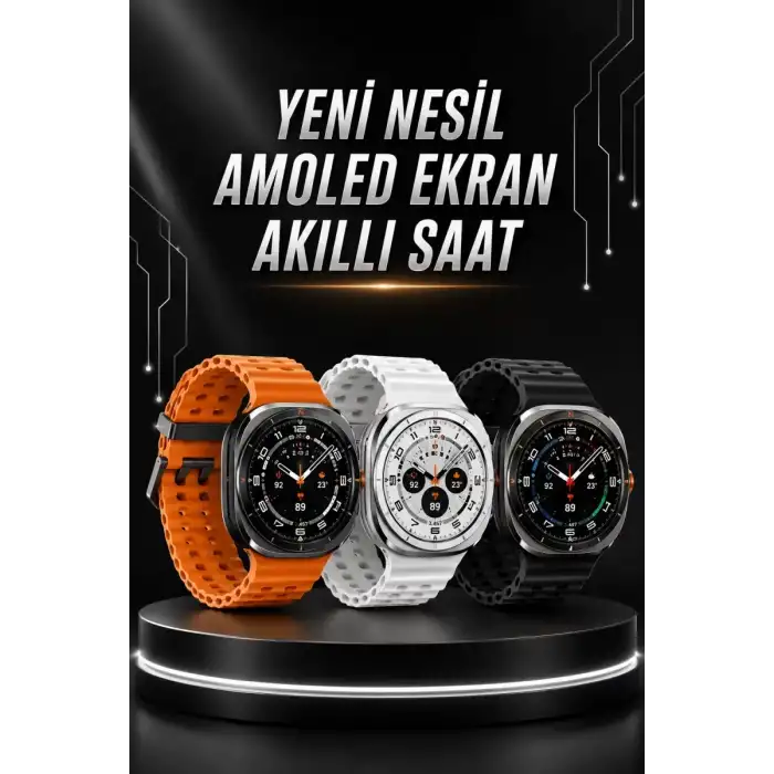 AsilTech Akıllı Saat Müzik Dinleme Nabız Ölçer NFC ve GPS Uyumlu Sesli Asistan