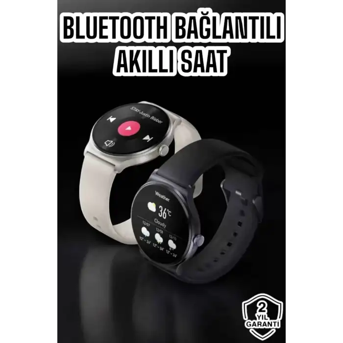 AsilTech Akıllı Saat Sesli Görüşme Bluetooth Bağlantılı 3 Kordonlu