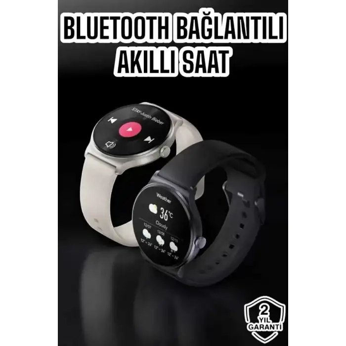 AsilTech Akıllı Saat Sesli Görüşme Bluetooth Bağlantılı 3 Kordonlu
