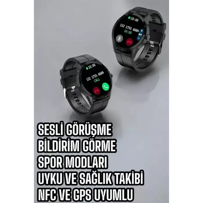 AsilTech Akıllı Saat Sesli Görüşme Bluetooth Bağlantılı 3 Kordonlu Yeni Nesil