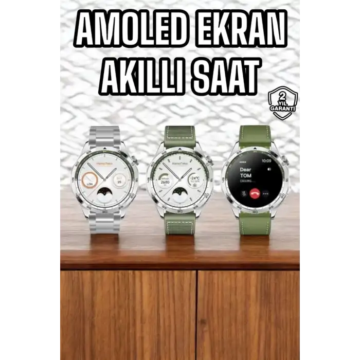 AsilTech Akıllı Saat Sesli Görüşme Titreşimli Nabız Sensörlü Spor Modları