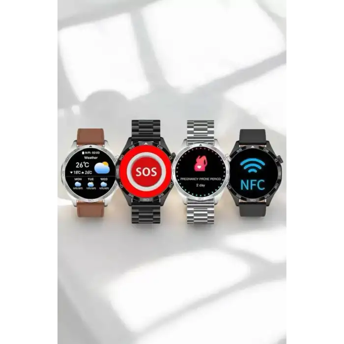 AsilTech Akıllı Saat Sesli Görüşme Titreşimli Nabız Sensörlü Spor Modları