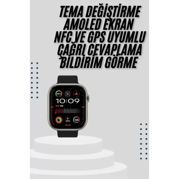 AsilTech Akıllı Saat Uyku ve Sağlık Takibi GPS Uyumlu Tema Değiştirme