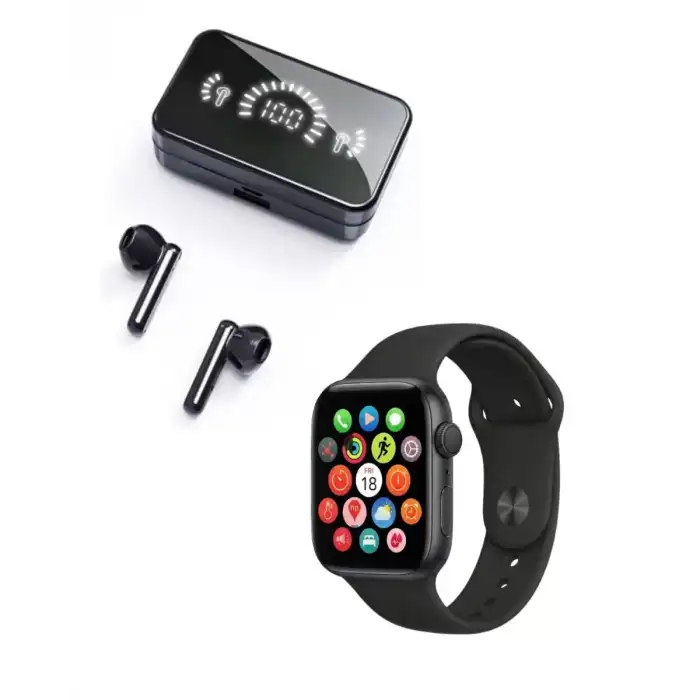 AsilTech Akıllı Saat ve Bluetooth Kulaklık Seti AMOLED Ekran Uzun Batarya ve Kablosuz Kullanım