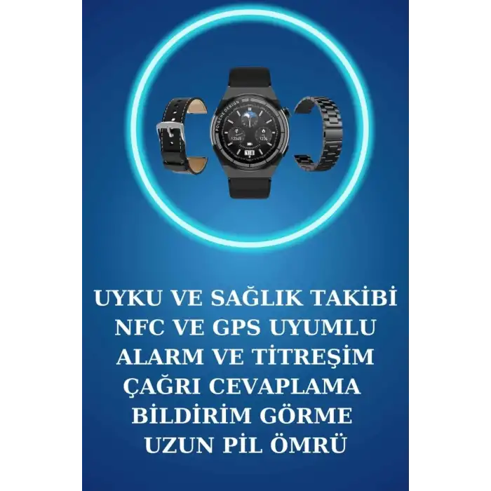 AsilTech Akıllı Saat ve Kulaklık Seti Bildirim Görme Arama Cevaplama ANC Özelliği