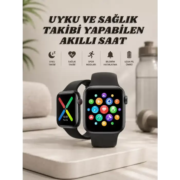 AsilTech Akıllı Saat Wireless Şarj Yüksek Çözünürlüklü Müzik Dinleme Sesli Cevaplama
