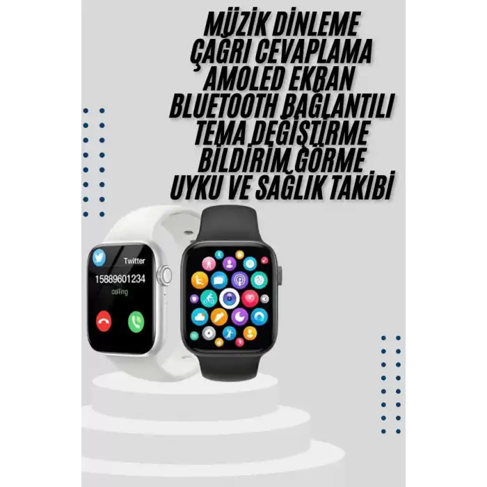 AsilTech Akıllı Saat Yeni Nesil Android ve İOS Uyumlu Titreşim Modlu Alarm Kronometre