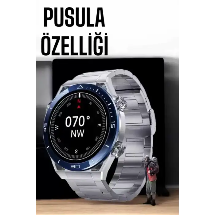 AsilTech Akıllı Saat Yeni Nesil Bluetooth Bağlantılı Uyku ve Sağlık Takibi NFC ve GPS