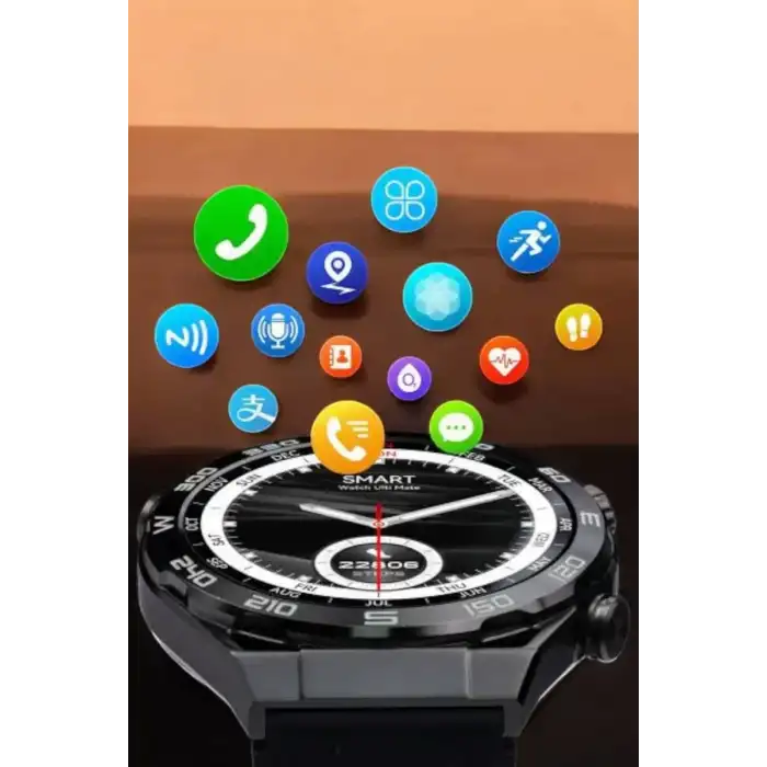 AsilTech Akıllı Saat Yeni Nesil Bluetooth Bağlantılı Uyku ve Sağlık Takibi NFC ve GPS
