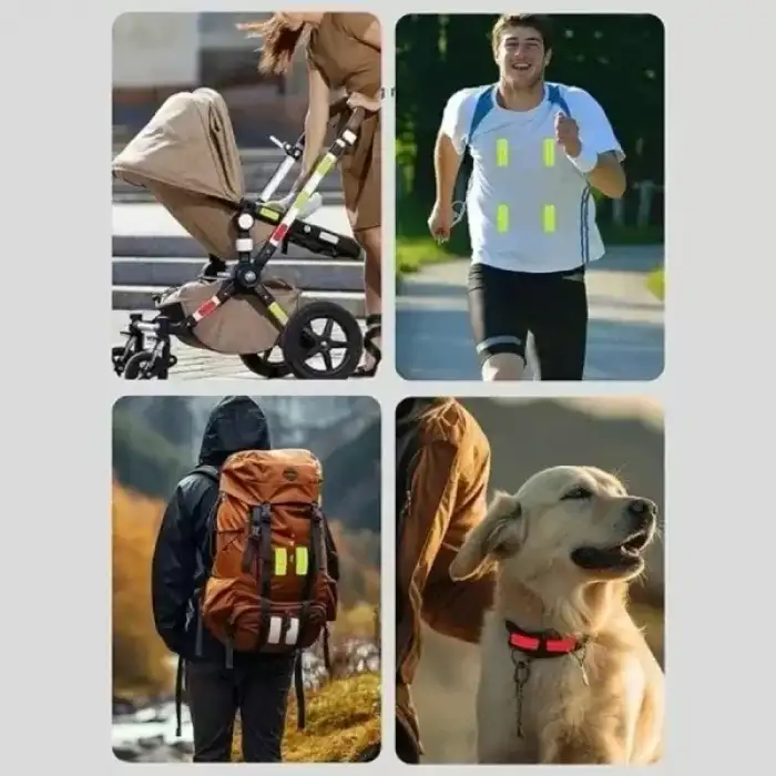 AsilTech Altıgen Petek Dokulu 10 Adet Reflektör Sticker Seti