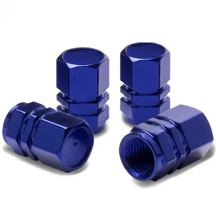 AsilTech Alüminyum Altıgen Sibop Kapağı 4lü Mavi