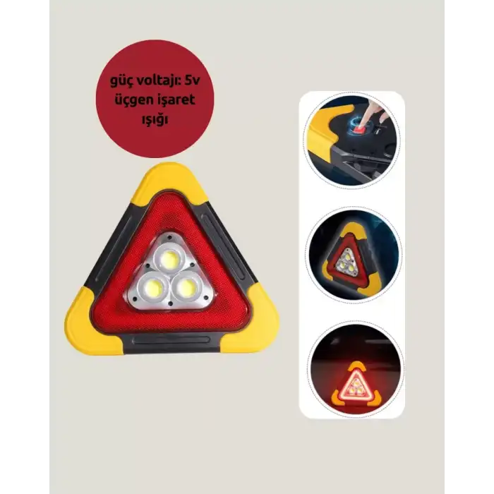 AsilTech Alüminyum Gövdeli LED Üçgen Reflektörlü Acil Işık