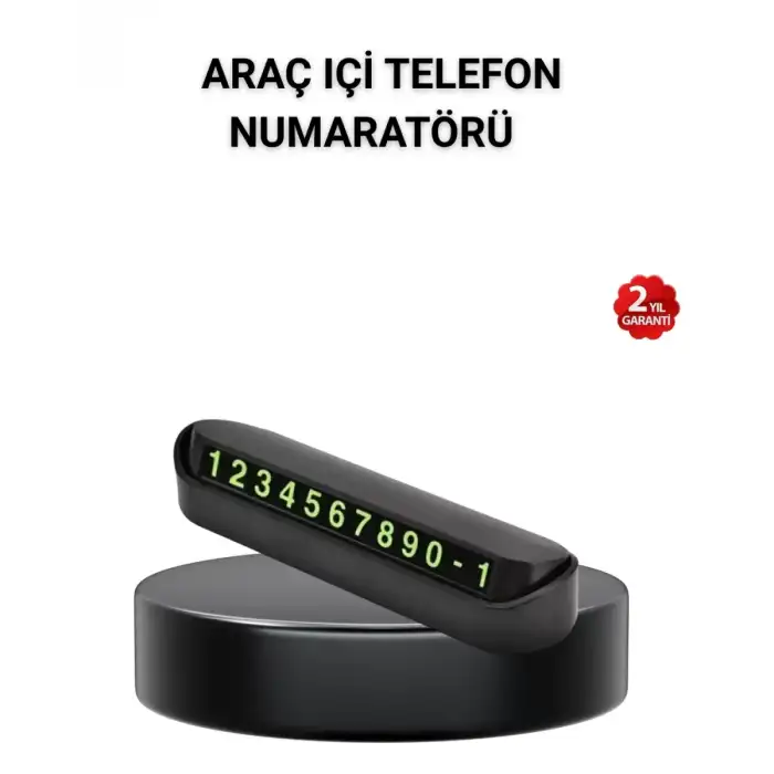 AsilTech Alüminyum Kasa Gri Çevirmeli Araç İçi Telefon Numaratörü