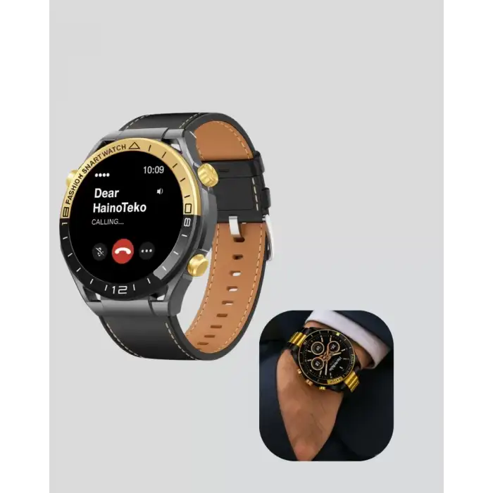 AsilTech Amoled Ekran Akıllı Saat Bluetooth 5.1 Çağrı Destekli 3 Bileklikli