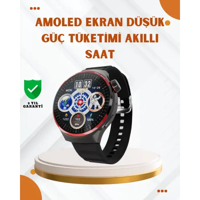AsilTech AMOLED Ekranlı Akıllı Saat Bluetooth Arama ve NFC Destekli