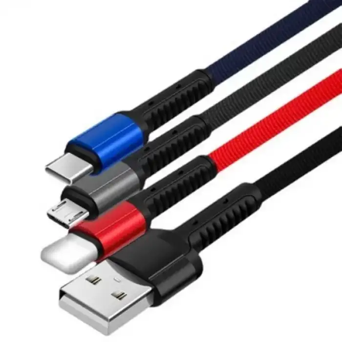 AsilTech Anahtarlık Çoklu Şarj Kablosu 4 Başlıklı