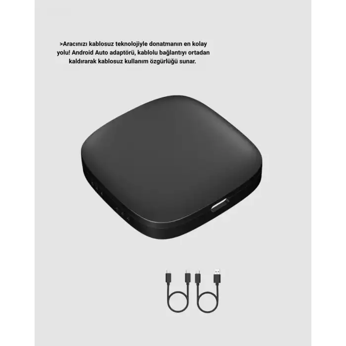 AsilTech Android Auto Kablosuz Adaptör Bluetooth 5.0 ve 5.8GHz WiFi Destekli Yeni Nesil