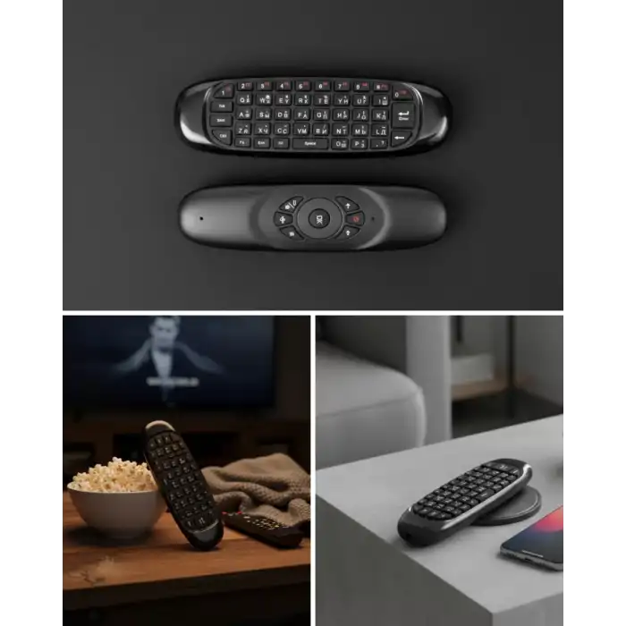 AsilTech Android TV ve PC Uyumlu Kablosuz Hava Fareli Kumanda