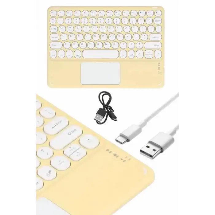 AsilTech Android ve İOS Uyumlu Bluetooth Klavye Touchpad Slim Kablosuz Wifi Q Klavye