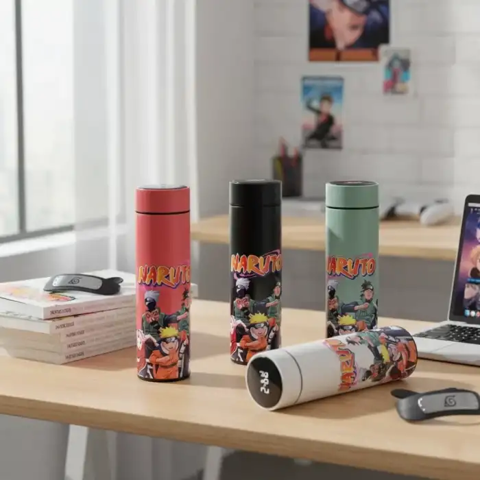 AsilTech Anime Baskılı Dijital Göstergeli Termos 500 ml Model 3