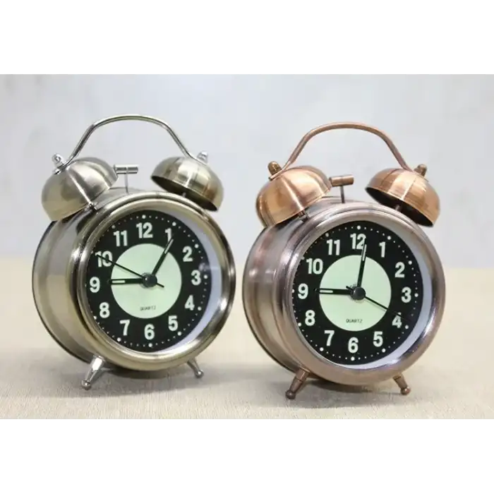 AsilTech Antik Metal Çalar Saat Küçük Boy