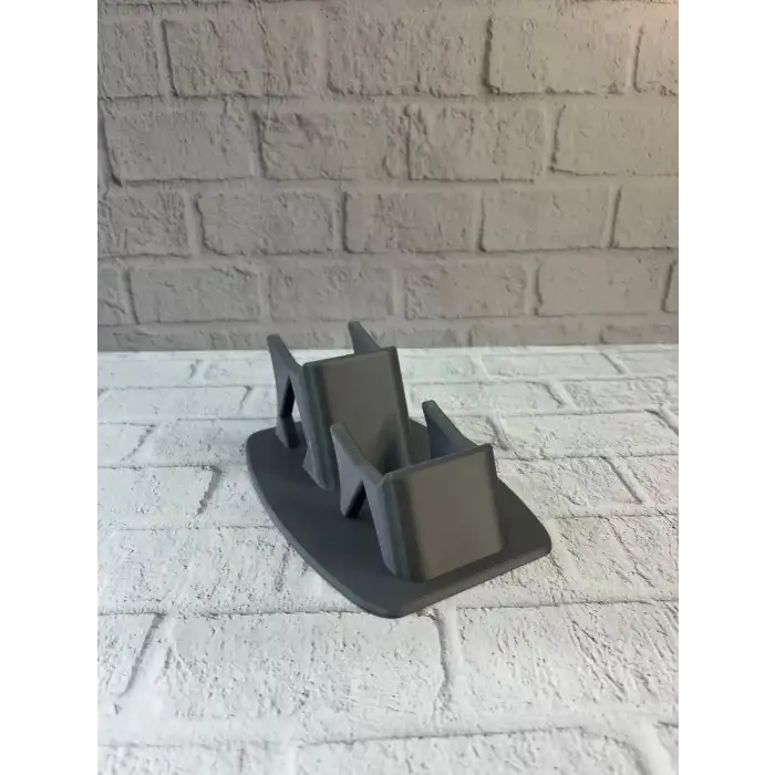 AsilTech Antrasit İkili Gamepad Tutucu 7x18 cm Masa ve Raf Düzeni