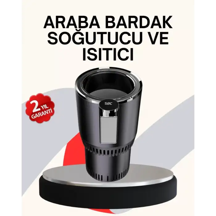 AsilTech Araba Bardaklığı Isıtma Soğutma Ayarlı Çakmak Girişli Akıllı Model