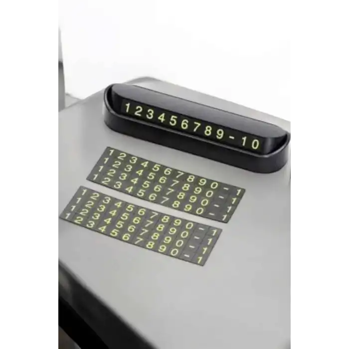 AsilTech Araba Park Numaratörü Araç İçi Numaralık Değiştirilebilir Çevirmeli Mini