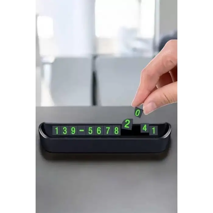 AsilTech Araba Park Numaratörü Araç İçi Numaralık Değiştirilebilir Çevirmeli Mini