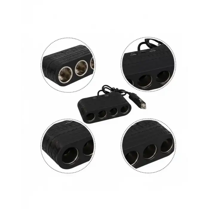 AsilTech Araç İçi Güç Dağıtıcı 4 Çakmaklık 2 USB 1 Type C Şarj Ünitesi