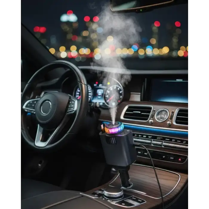 AsilTech Araç İçi Nemlendirici Aromaterapi ve Hızlı Şarj Bir Arada
