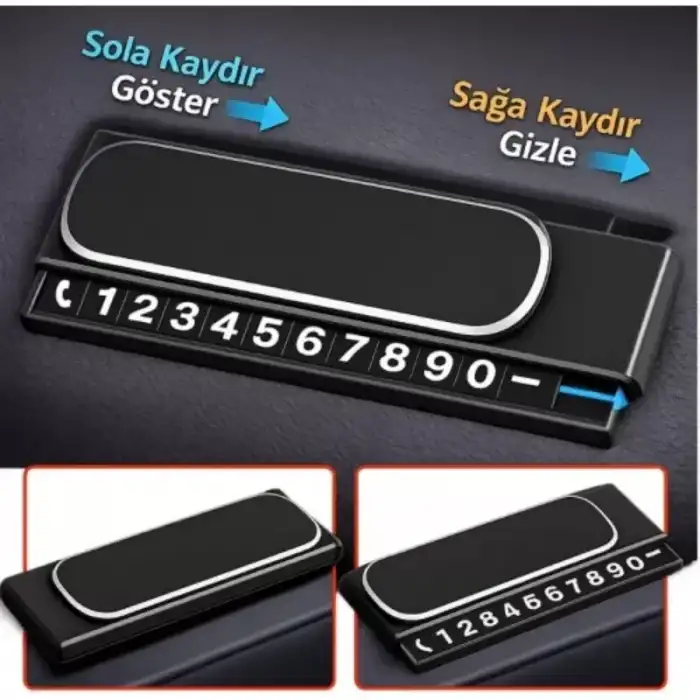 AsilTech Araç İçi Numaratör - Kayar Kapaklı - Fosforlu Torpido Üstü