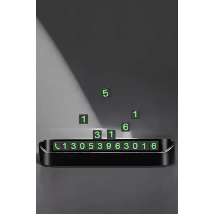 AsilTech Araç İçi Numaratör Numaralık Torpido Üstü Açılır Kapanır Telefon Numarası Bırakma