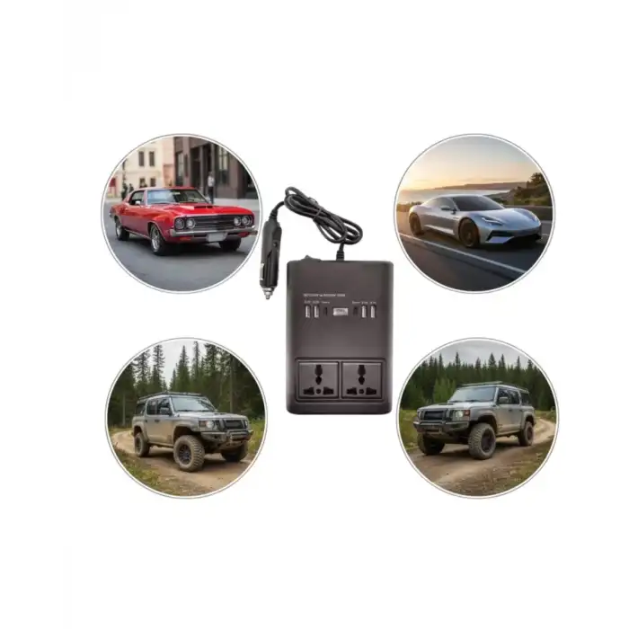 AsilTech Araç İçin 12V 24V Güç Dönüştürücü 220V Priz ve USB Portlu