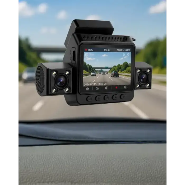 AsilTech Araç Ön Arka İç Kamera Sistemi Full HD Hareket Sensörlü Kayıt Cihazı