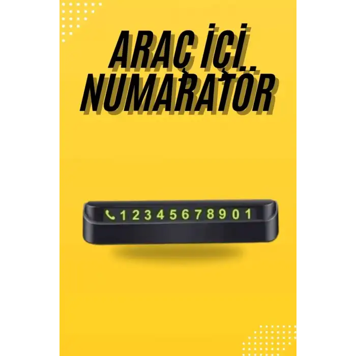 AsilTech Araç Park Numaratörü Tüm Araçlara Uyumlu Araba Numaralık