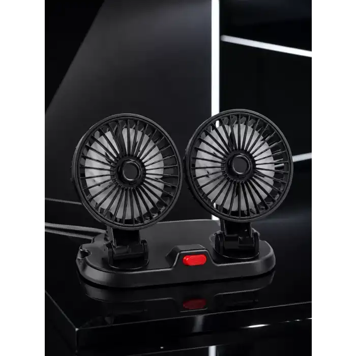 AsilTech Araç ve Ev Kullanımına Uygun Çift Başlıklı Masaüstü Vantilatör
