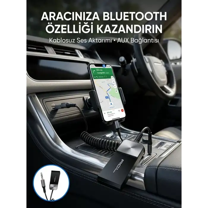 AsilTech Araç ve Ev Ses Sistemleri İçin Bluetooth AUX Adaptörü